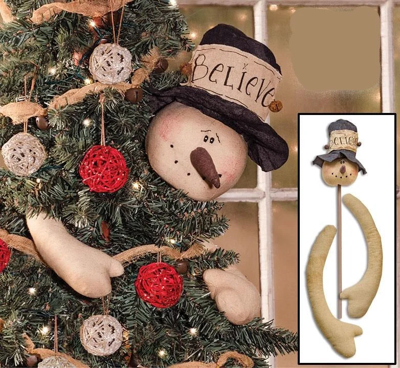 Christmas Pinecones Believe Top Hat Tree Hugger