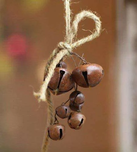Christmas Family Fun Bells on Jute Cluster
