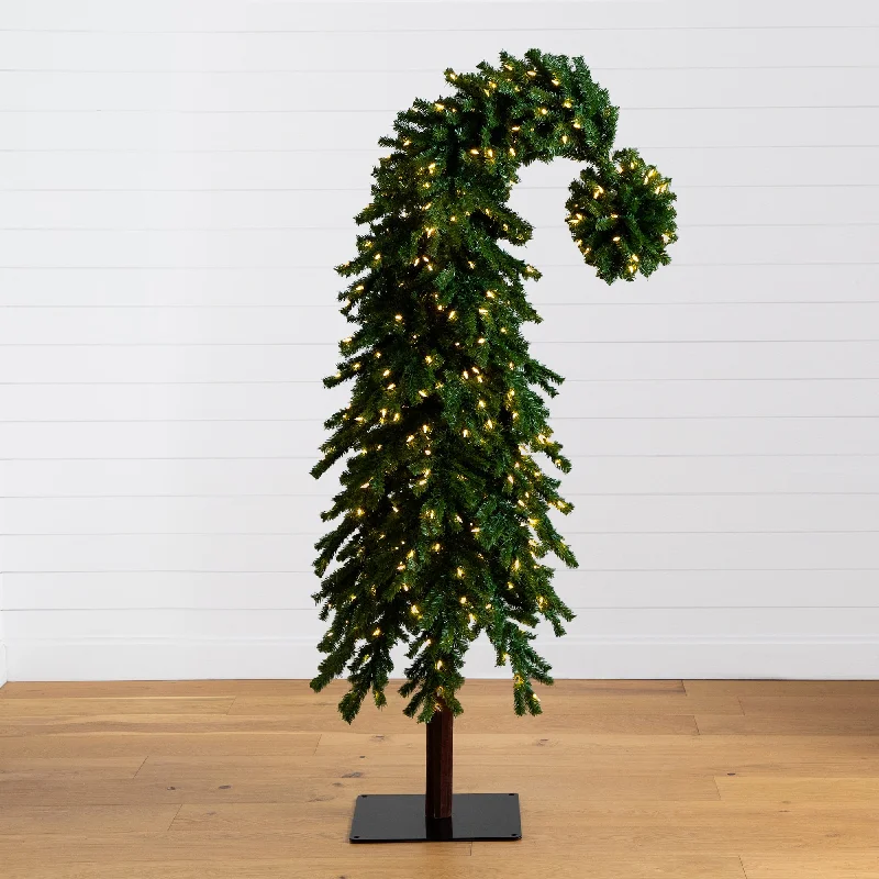 Christmas Songs Prelit Bendable Tree 7ft. Holiday Green Santa’s Hat Christmas Tree with 500 LED Lights and 1275 Bendable Branches Whoville
