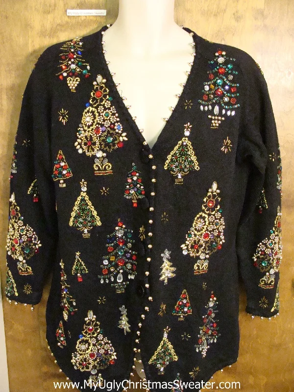 Best 80s Bling Trees Ugliest Christmas Sweater