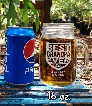 Christmas Snowflakes Best GRANDPA Ever Birth Date Gift Idea Engraved 16 Oz Mason Jar Personalized Etched Glass Mug Fathers Day Birthday Papa PawPaw Papi Pop Christmas Snowflakes Best GRANDPA Ever Birth Date Gift Idea Engraved 16 Oz Mason Jar Personalized Etched Glass Mug Fathers Day Birthday Papa PawPaw Papi Pop