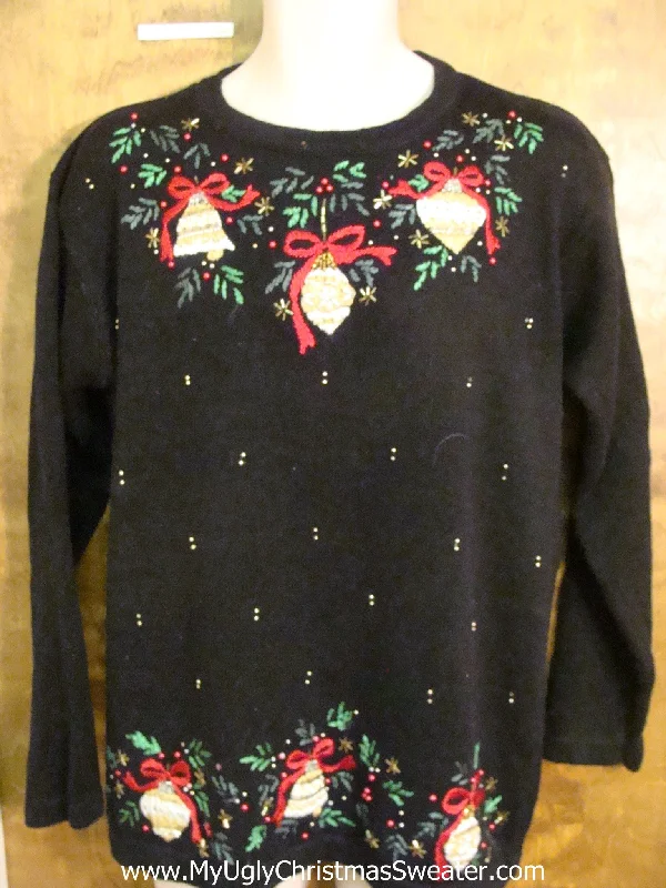 Christmas Gifts Bling Ornaments Corny Cheesy Christmas Sweater