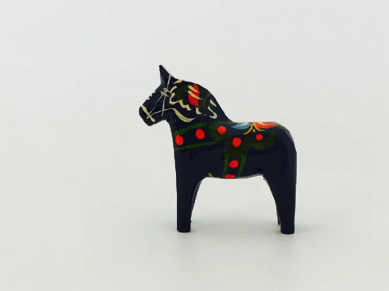 Christmas Midnight Mass Blue Dala Horse Christmas Ornament - 2"