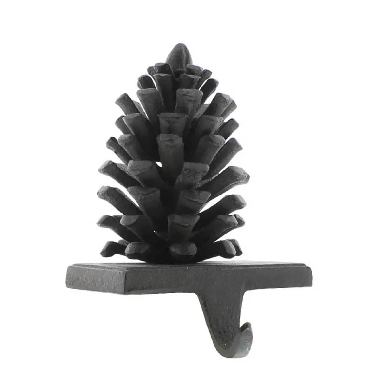 Christmas Cookies Brown Pinecone Stocking Holder