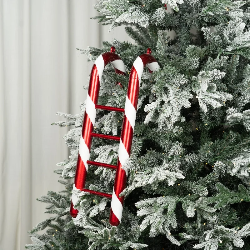 Christmas Classic Music Candy Cane Ladder with Glitter