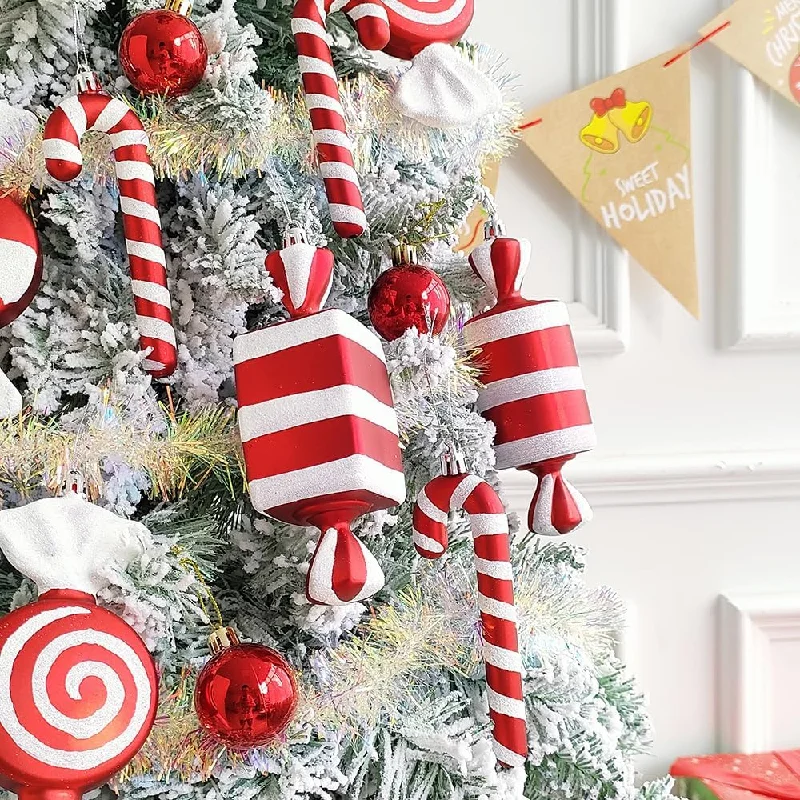 Christmas Handmade Gifts Candy Cane Lollipop Ornaments - Set of 14