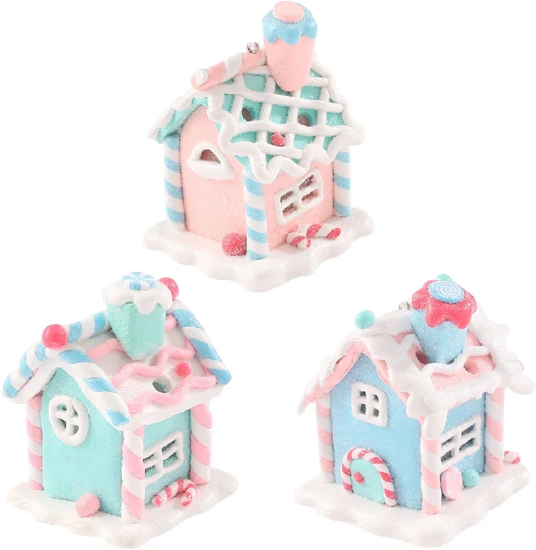 3pcs Pastel Gingerbread House
