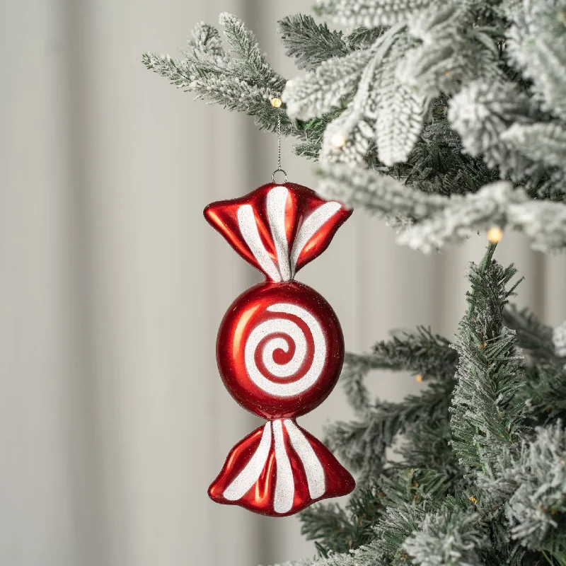 Christmas Beautiful Lights Candy Ornament with Glitter Tail