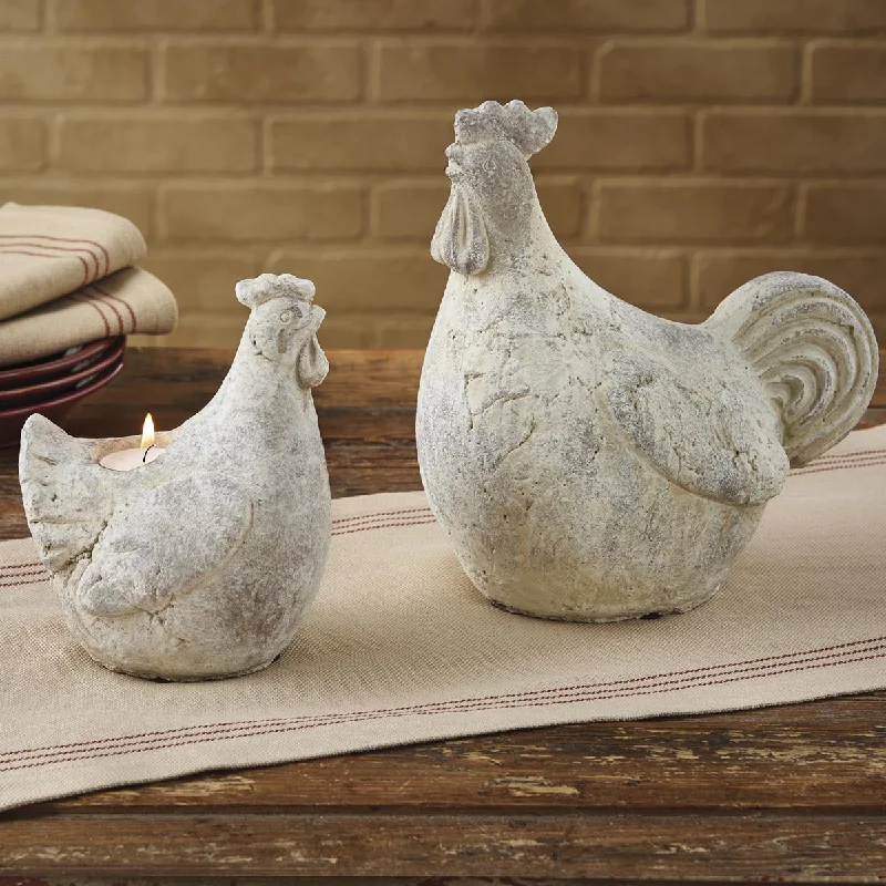 Christmas Dinner Recipes Cement Hen Large - Park Designs