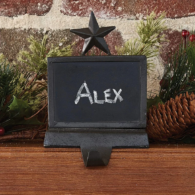 Christmas Jingle Bells Chalkboard Stocking Hanger - Iron Set of 2 Park Designs