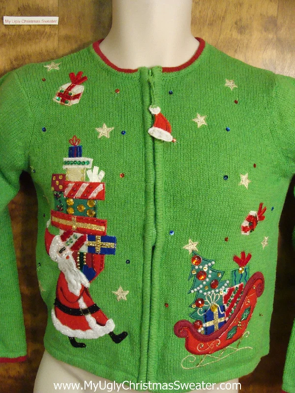 Christmas Baking Family Child Size Green Ugly Christmas Sweater