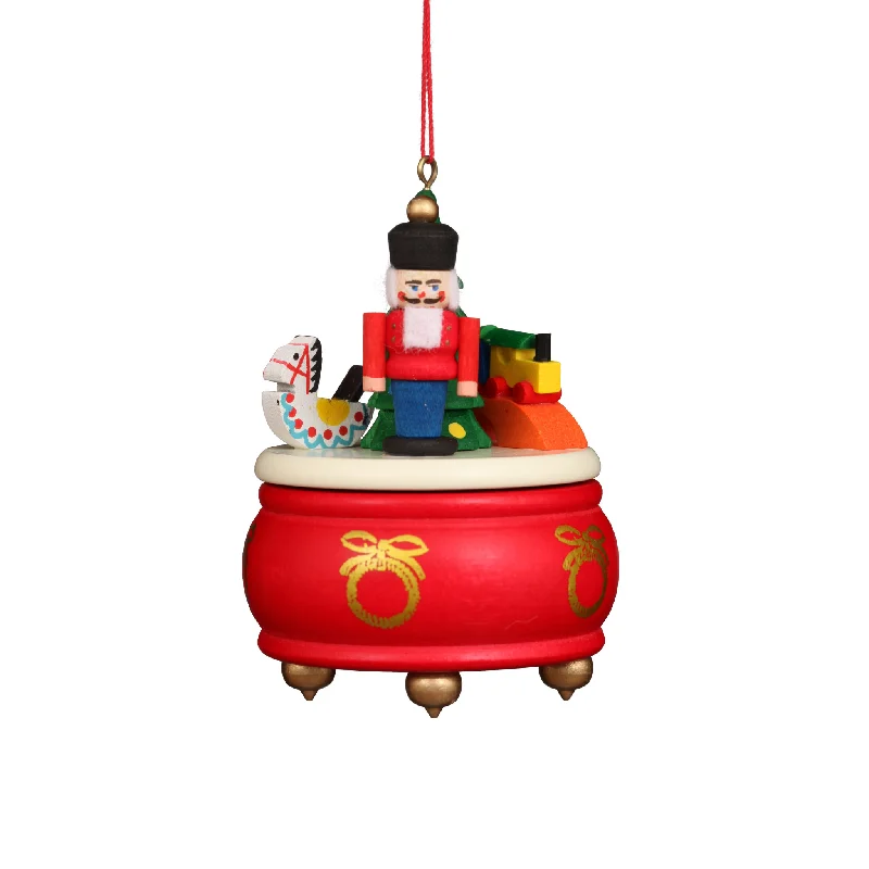 Christmas Toy Drive Christian Ulbricht Red Music Box With Nutcracker Christmas Ornament Christmas Toy Drive Christian Ulbricht Red Music Box With Nutcracker Christmas Ornament