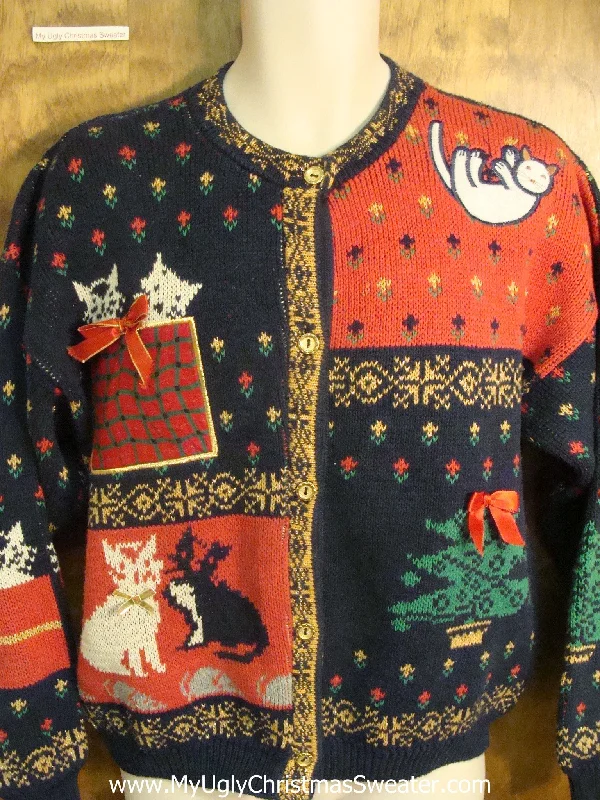 Christmas Midnight Mass Christmas Cats Funny Ugly Sweater for a Christmas Party