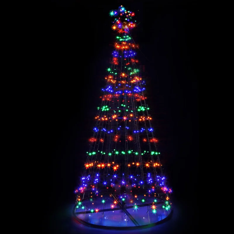 Christmas Decor Christmas Tree 2.1M 264 LED Xmas Trees Solar Power Multi Colour