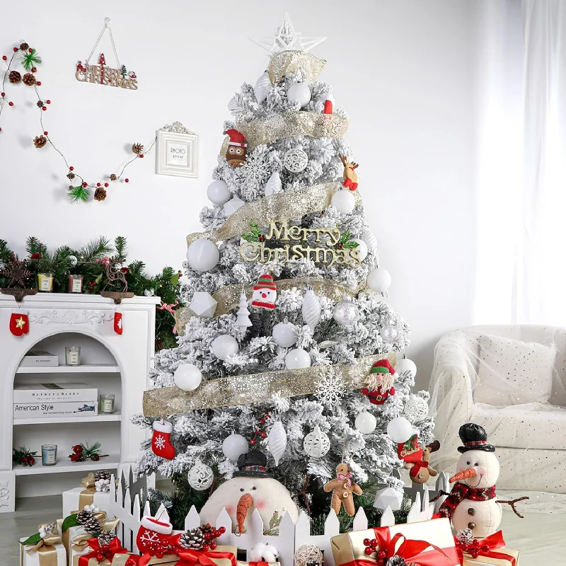 Christmas Candles Christmas Tree Decorations Ornaments Set - White (100pcs)