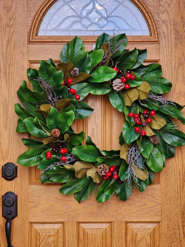 Christmas Advent Calendar Christmas winter holiday magnolia leaf and berries grapevine wreath, hostess gift, housewarming gift, front door wreath, wall decor Christmas Advent Calendar Christmas winter holiday magnolia leaf and berries grapevine wreath, hostess gift, housewarming gift, front door wreath, wall decor