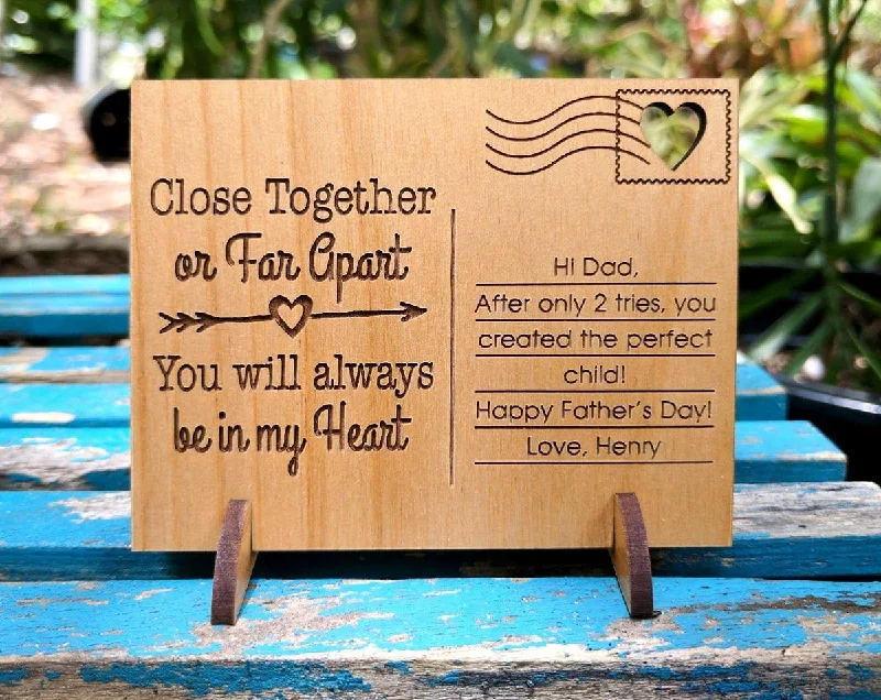 Christmas Pinecones Close Together or Far Apart Custom Wood Greeting Card Unique Father's Day Gift Card for Husband Grandpa Handmade Wooden Best Dad Cards Gifts Christmas Pinecones Close Together or Far Apart Custom Wood Greeting Card Unique Father's Day Gift Card for Husband Grandpa Handmade Wooden Best Dad Cards Gifts
