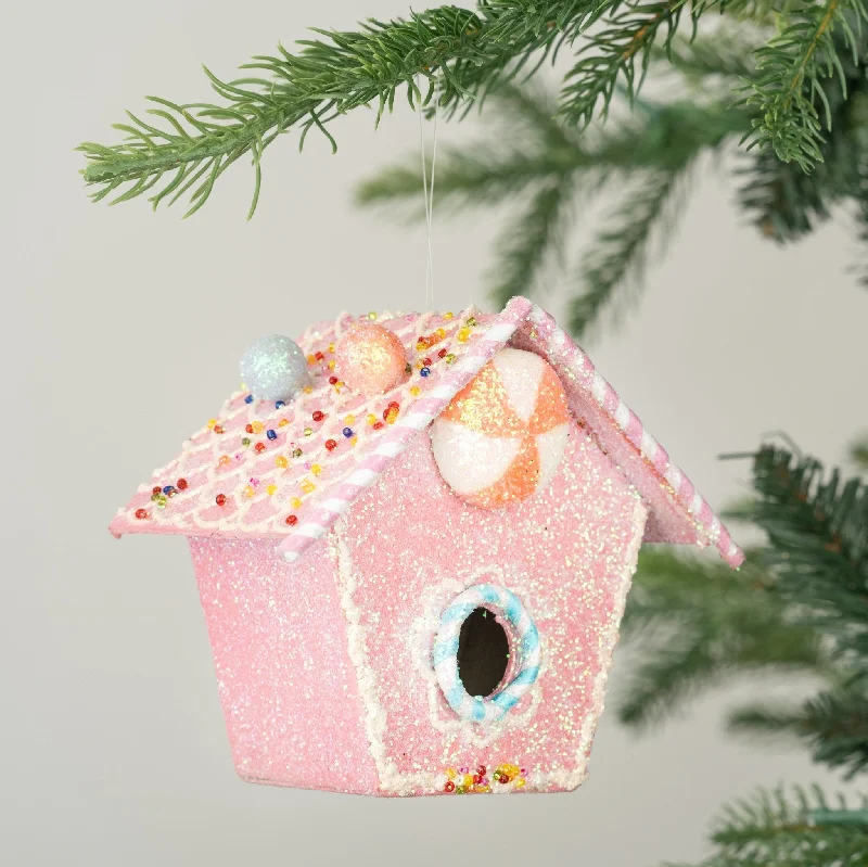 Christmas Tree Glitter Cookie Birdhouse Ornament