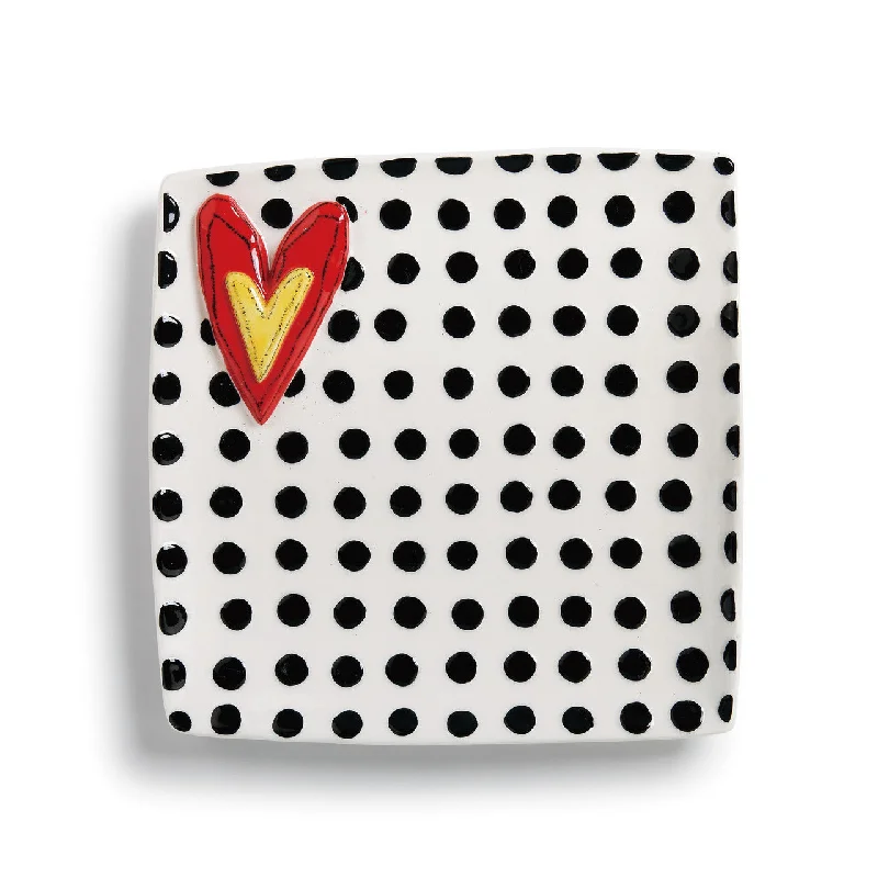 Christmas DIY Crafts Black Dots Heartful Home Platter