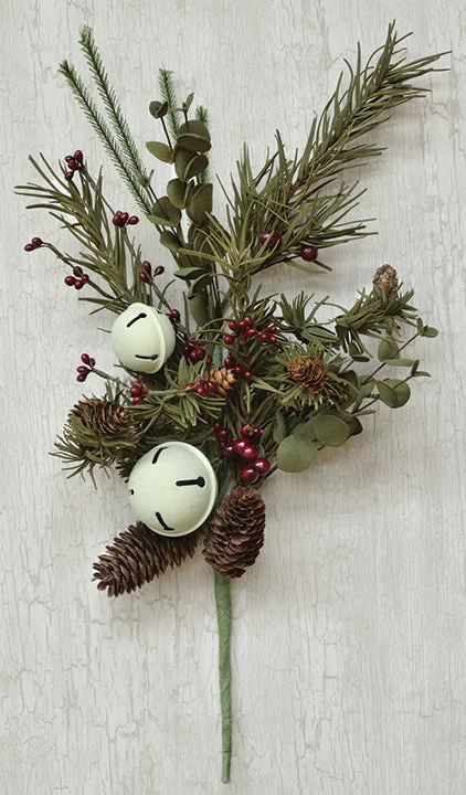 Christmas Dinner Country Bell Pine Bunch, 16"