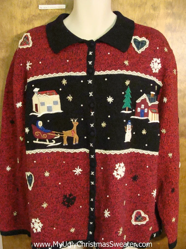 Christmas Holiday Stories Crafty Hearts and Sleepy Town Cheesy Christmas Sweater