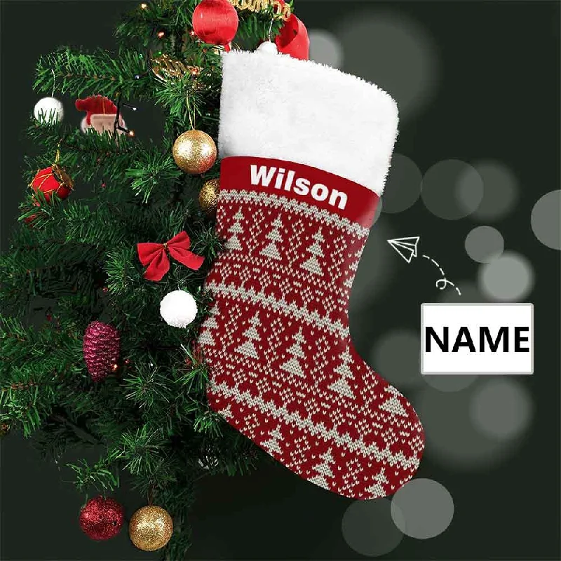 Christmas Cookies Recipe 16.5in(L) Super Size-Custom Name Christmas Tree Christmas Stocking Christmas Cookies Recipe 16.5in(L) Super Size-Custom Name Christmas Tree Christmas Stocking