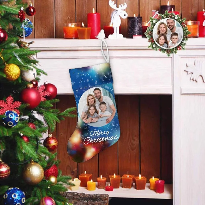 Christmas Decor 17.52in(L) Super Size-Custom Photo Christmas Family Christmas Stocking Christmas Decor 17.52in(L) Super Size-Custom Photo Christmas Family Christmas Stocking