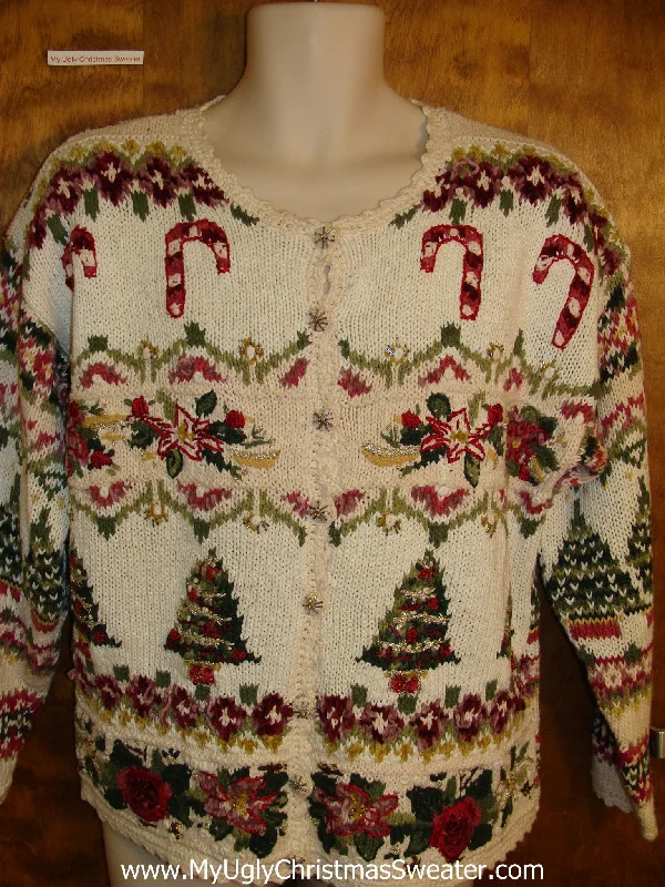 Christmas Pine Garland Cute 80s 2sided Horrible Xmas Sweater