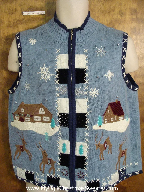 Christmas Gift Ideas Cute Reindeer in the Country Christmas Sweater Vest