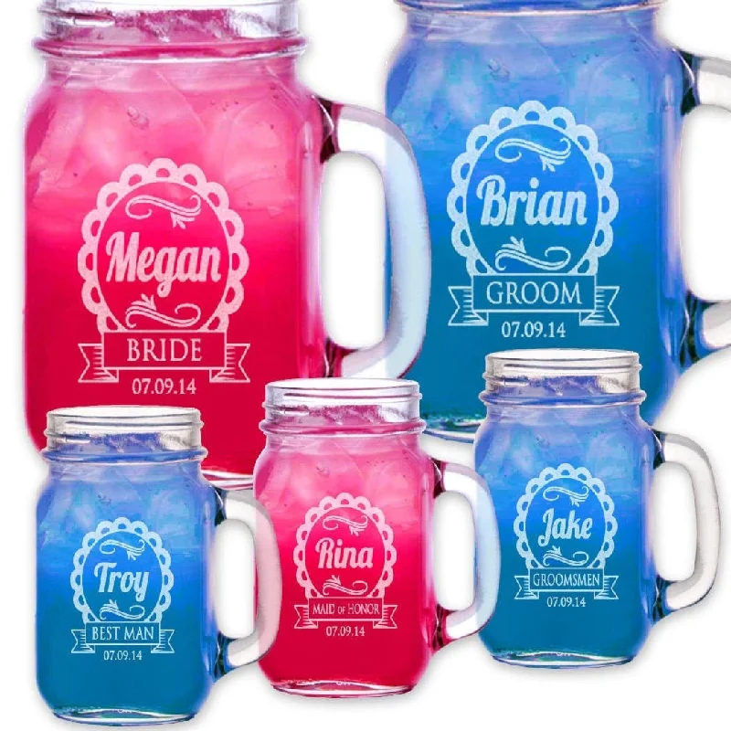 Christmas Gingerbread House Cute Wedding Party Personalized Mugs Mason Jars with Handle Engraved Groomsmen Favor Bridesmaid Gift Idea Drinking Glasses Bulk Discount Christmas Gingerbread House Cute Wedding Party Personalized Mugs Mason Jars with Handle Engraved Groomsmen Favor Bridesmaid Gift Idea Drinking Glasses Bulk Discount