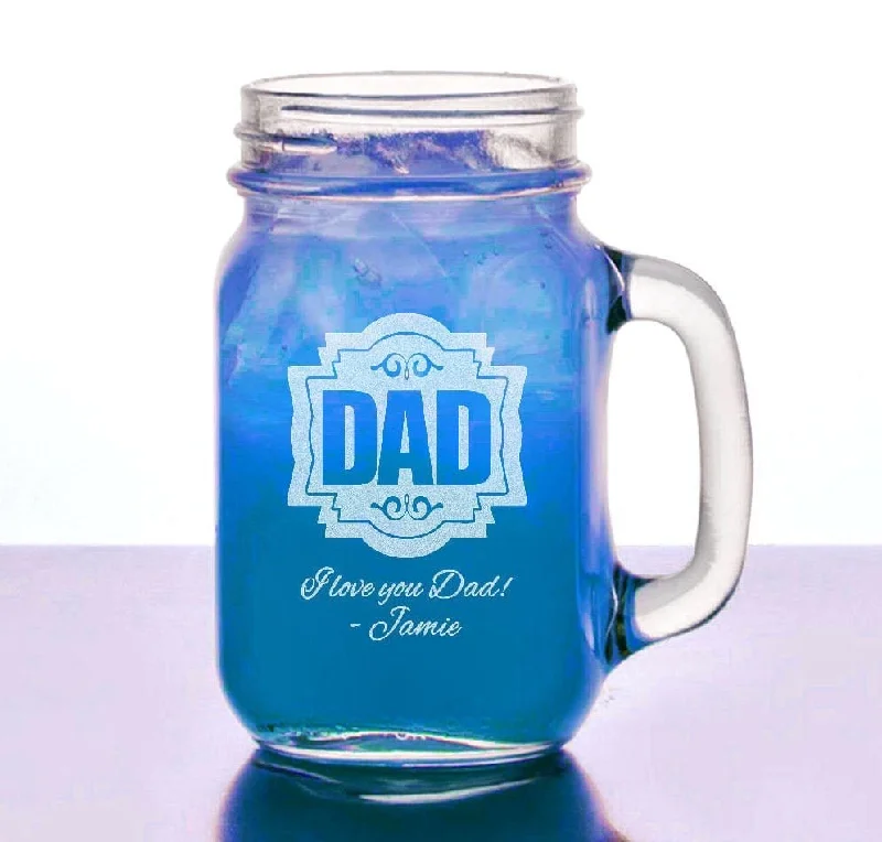 Christmas Countdown Dad Birthday Gift 16 Oz Mason Jar Mug with Custom Egnraved Special for Dad Christmas Love Personalized Christmas Countdown Dad Birthday Gift 16 Oz Mason Jar Mug with Custom Egnraved Special for Dad Christmas Love Personalized