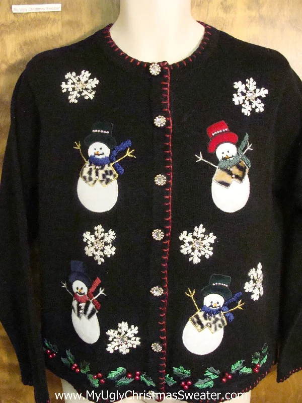 Christmas Classic Music Dancing Snowman Festive Ugly Christmas Sweater