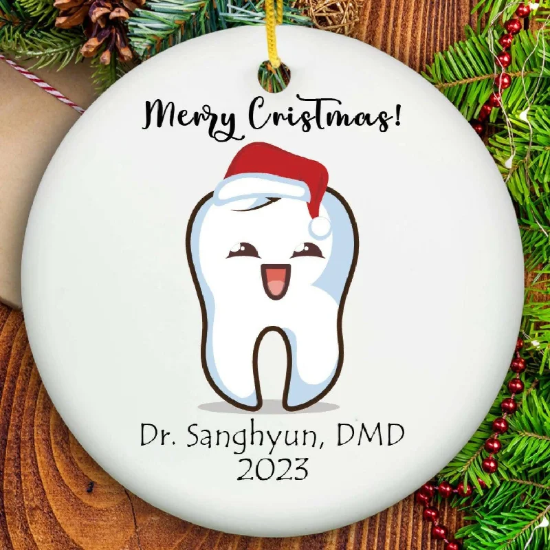 Christmas Holiday Stories Dentist Ornament - Ceramic