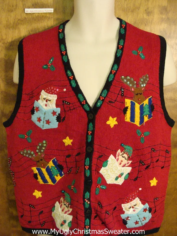 Christmas DIY Crafts Elves and Reindeer Carolling Bad Christmas Sweater Vest