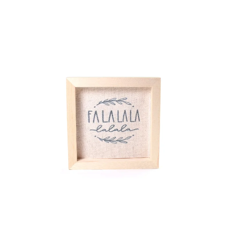 Christmas Hot Chocolate Christmas Sign FA LA LA LA 15x15cm
