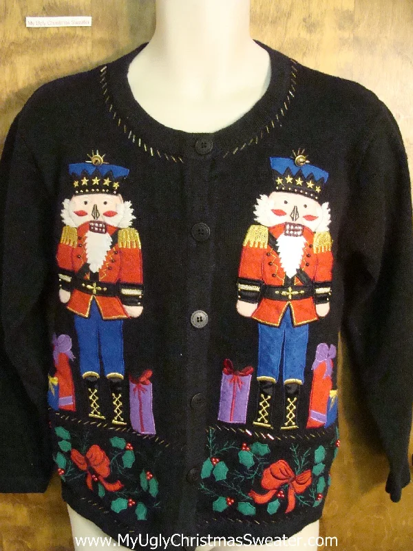 Holiday Cheer Festive Nutcrackers Ugly Xmas Sweater