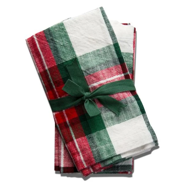 Christmas Holiday Fun Festive Plaid Napkin S/4