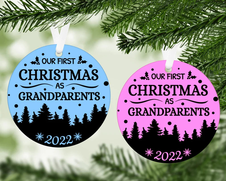 Christmas Stocking Stuffers First Year As Grandparents Ornament With FREE Velvet Pouch Christmas Stocking Stuffers First Year As Grandparents Ornament With FREE Velvet Pouch