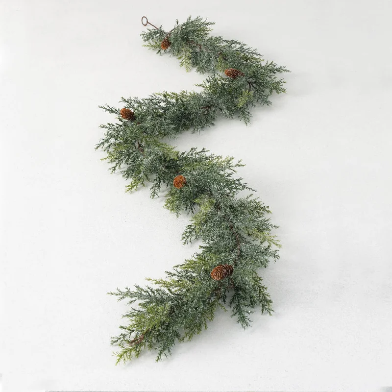 Christmas Music Frosted Arborvitae Garland