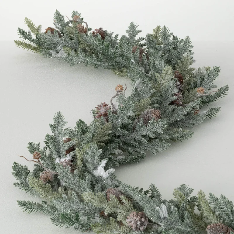 Holiday Treats Frosted Pine Pinecone Garland