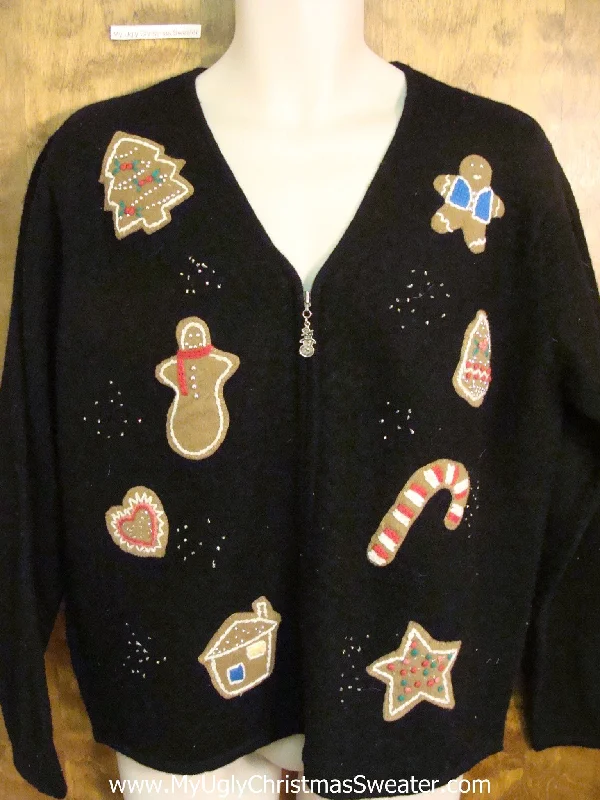 Gingerbread and Candy Cane Ugliest Christmas Sweater