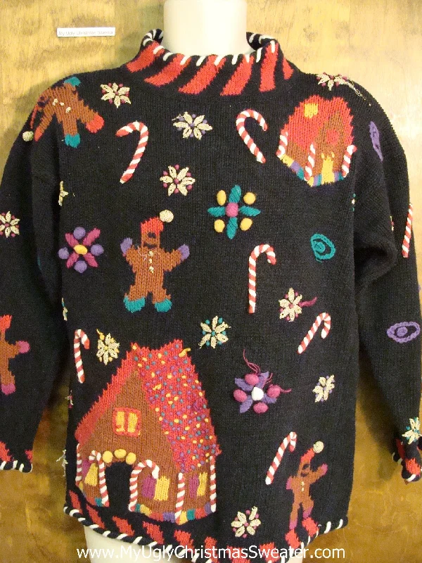 Christmas Holiday Songs Gingerbread and Candy Cute Xmas Sweater