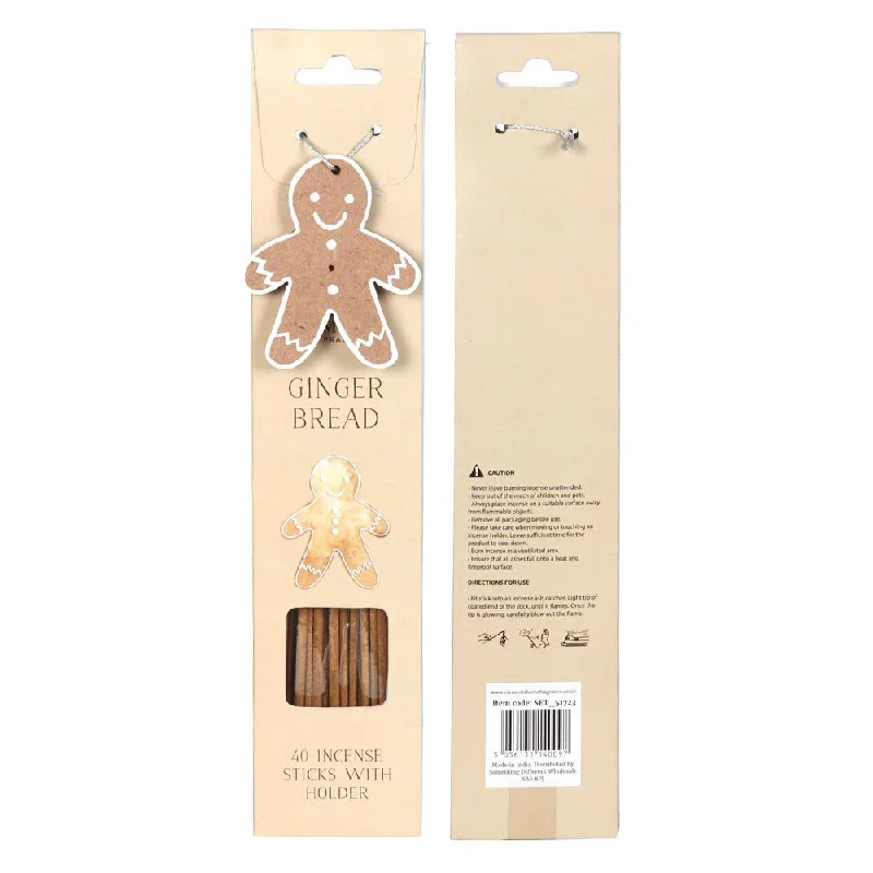 Christmas Sparkling Lights Gingerbread Incense Sticks with holder - Gingerbread CDL002G Christmas Sparkling Lights Gingerbread Incense Sticks with holder - Gingerbread CDL002G