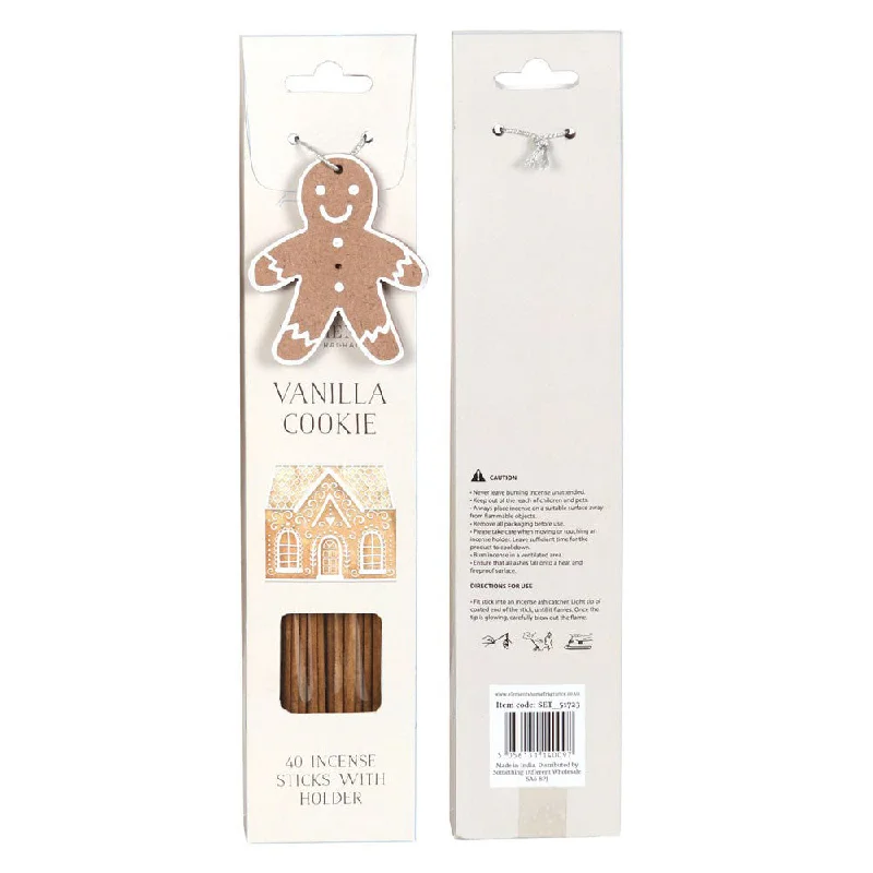 Christmas Handmade Decorations Gingerbread Incense Sticks with holder - Vanilla Cookie CDL002V Christmas Handmade Decorations Gingerbread Incense Sticks with holder - Vanilla Cookie CDL002V