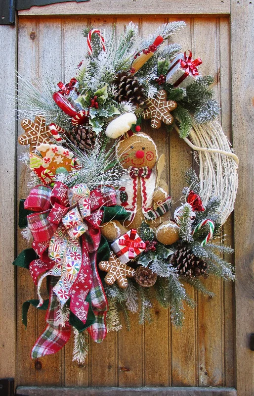 Holiday Cheer Gingerbread Man Holiday Wreath