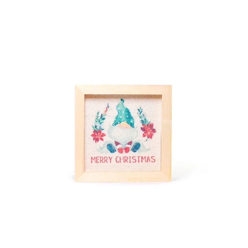 Christmas Gingerbread Christmas Sign Merry Christmas Gnome 15x15cm