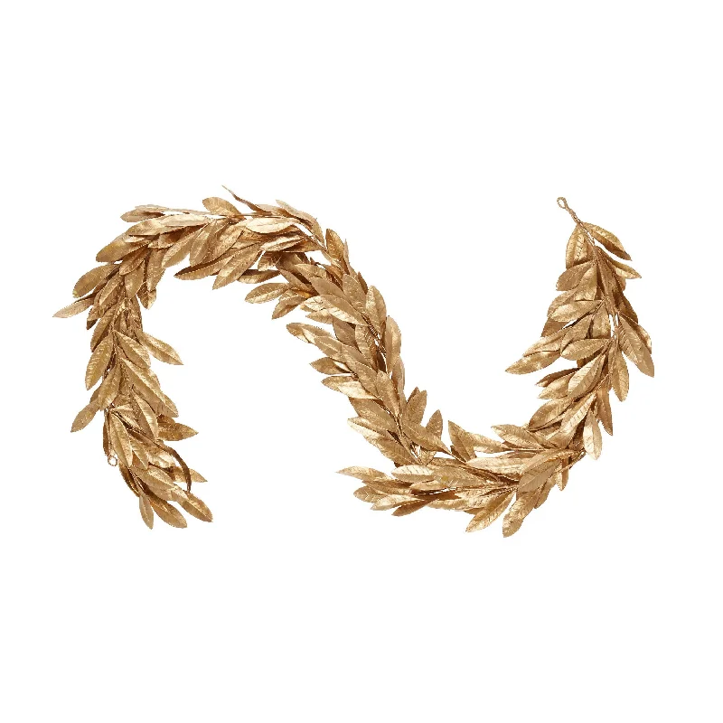 Christmas Presents Gold Bay Leaf Garland