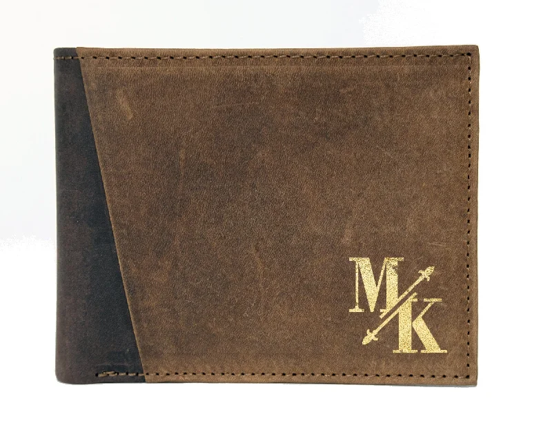 Christmas Gift Exchange Gold Foil Pressed onto Personalized Genuine Leather Bifold Wallet Custom for Men Women RFID Monogram Initial Gift for Dad Husband Boyfriend Christmas Gift Exchange Gold Foil Pressed onto Personalized Genuine Leather Bifold Wallet Custom for Men Women RFID Monogram Initial Gift for Dad Husband Boyfriend
