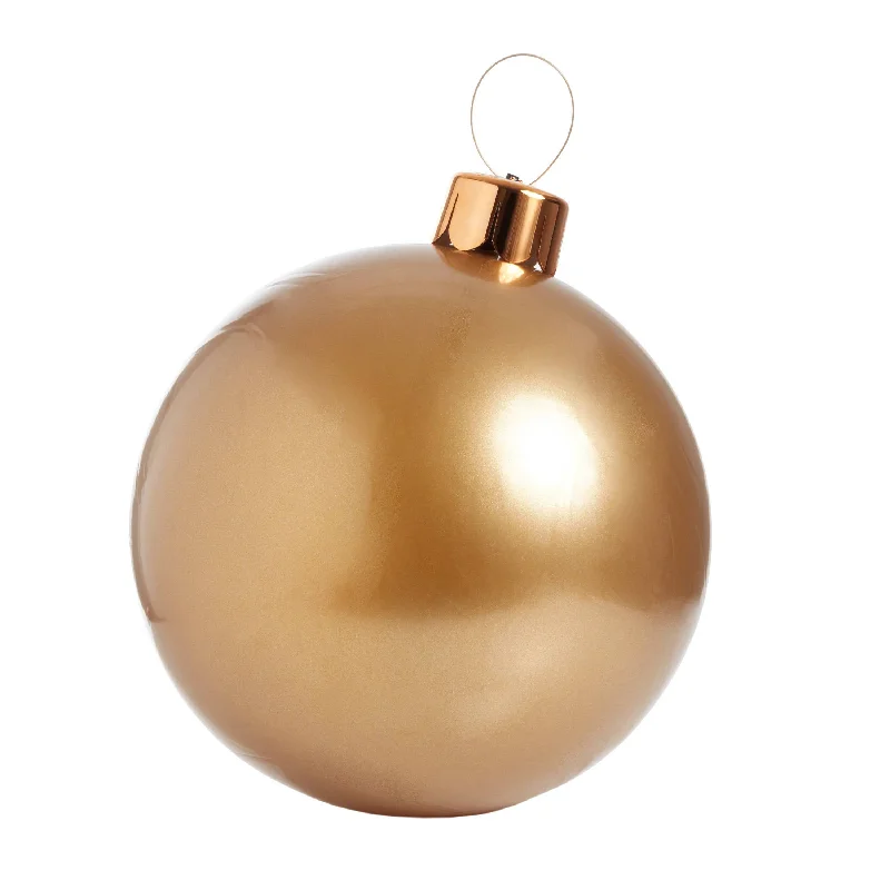 Holiday Lights Gold Holiball Inflatable Ornament