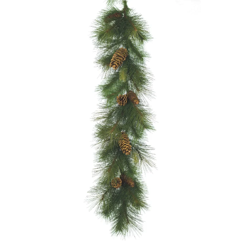 Snowy Christmas Sugar Pine & Pinecone Garland